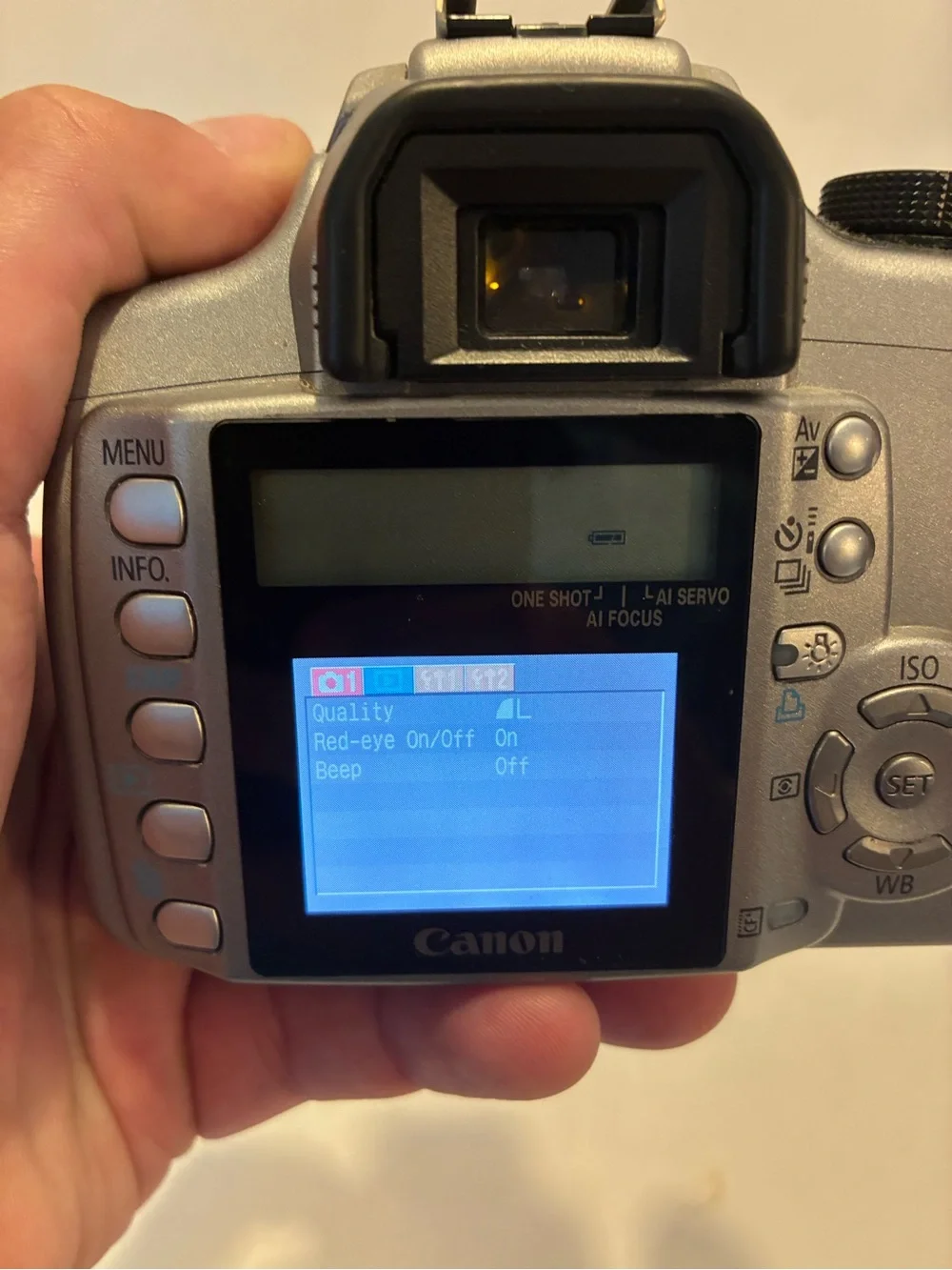 Canon Digital SLR Camera Body in Silver and Black